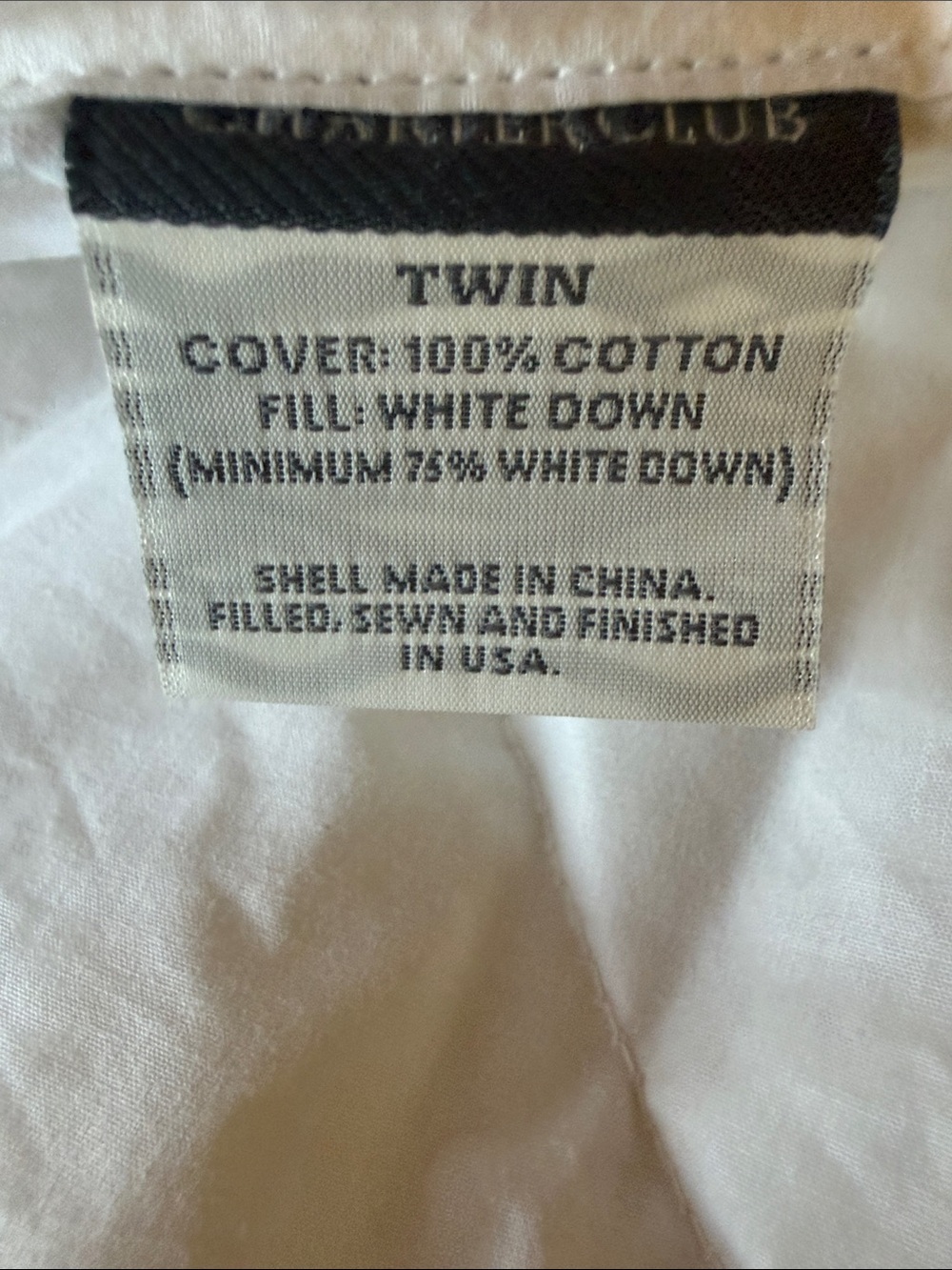 Down Comforter Level 1 Charter Club Twin - Picture 2 of 4